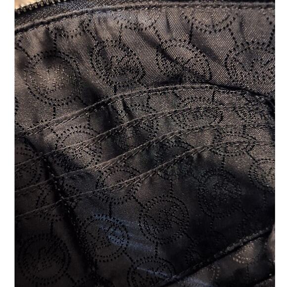 Michael Kors Wristlet Black Leather Eyelets 9.75" x 5.5" Clutch Going Out Rocker - Picture 6 of 9